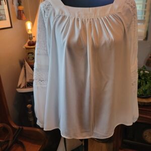 Ivanka Trump White Pleated Top